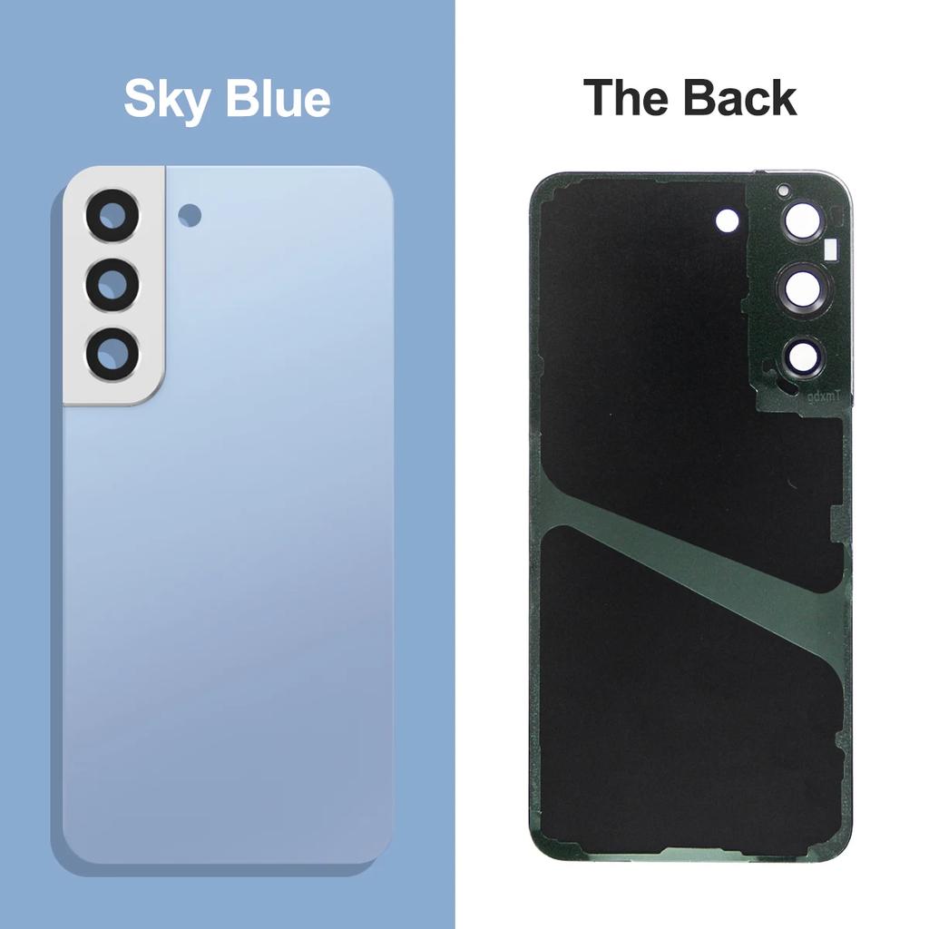 BANERYPAK Для Samsung S22 5G SM-S901B Задняя крышка аккумулятора с объективом камеры Корпус задней панели телефона Запасная деталь