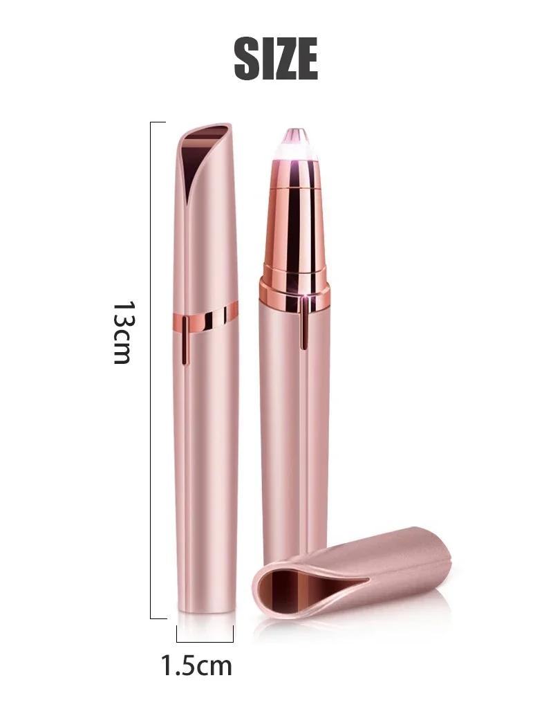 1 шт. электрический триммер для бровей Триммер для бровей Удалитель волос на лице Женский макияж Безболезненный автоматический инструмент для тримминга бровей