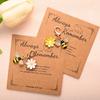 AlawaysRemember Bee Flower Pendant Keychain Blessing Card Decoration