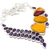Mookaite, Amethyst Gemstone 925 Sterling Silver Jewelry Necklace 18" MQ-1236