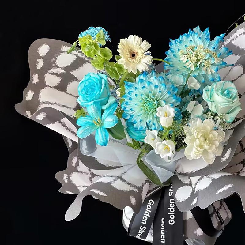 5 наборов из 10 разноцветных бабочек,Бумага для упаковки букетов,Бумага для упаковки цветов,Бабочки