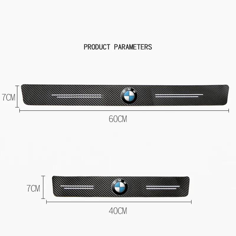 BAGG9 Car Sticker Carbon Fiber Car Door Sill Protector Stickers For BMW M E46 E90 E60 F30 E39 F10 F20 E87 E36 F20 F30 1 2 3 5 7 Series