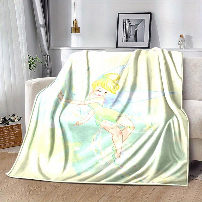 1pc, Tinker Bell Home Decor Blanket: Cozy Flannel Throw for Bedroom, Living Room, Travel, Camping, Car