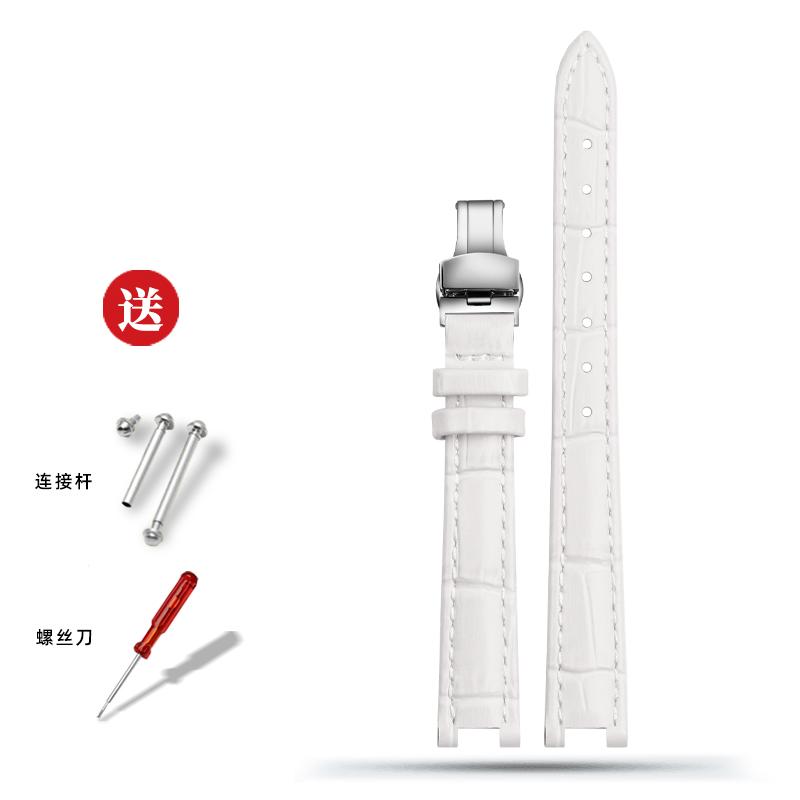 Для Tissot Little Beauty T126.010 Серия Jiali Женский ремешок-браслет для часов из натуральной кожи Коровья кожа Цепочка Вырез 12*4 мм 14*5 мм