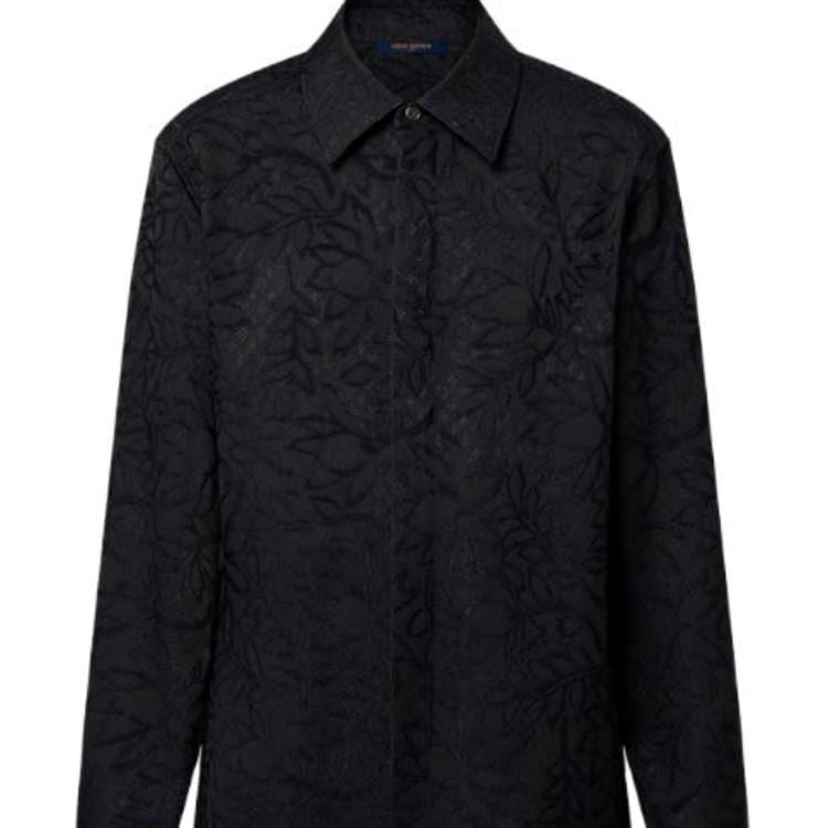 Louis Vuitton Рубашка Мужская Черная 1ABLEO