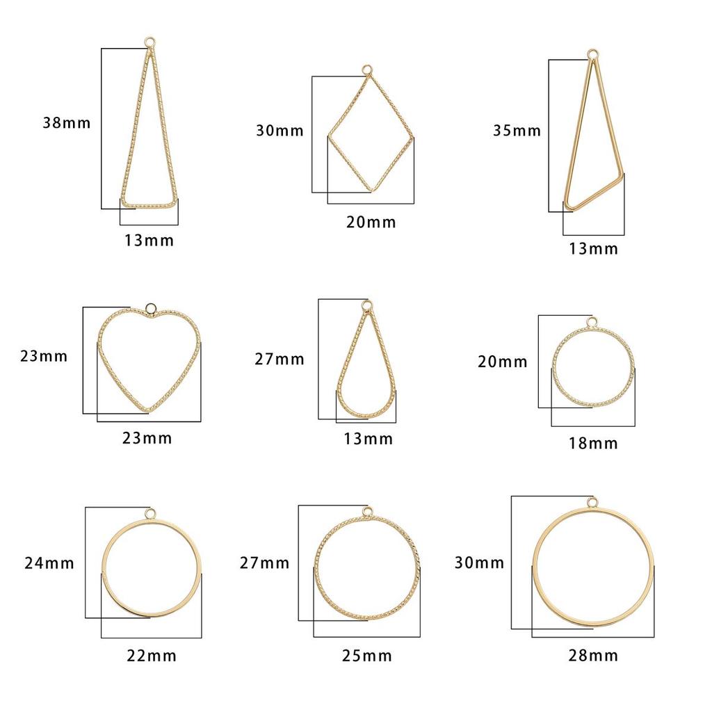 Медный круглый треугольный геометрический очаровательный кулон для изготовления ювелирных изделий своими руками, серьги, браслет, ожерелье, аксессуары