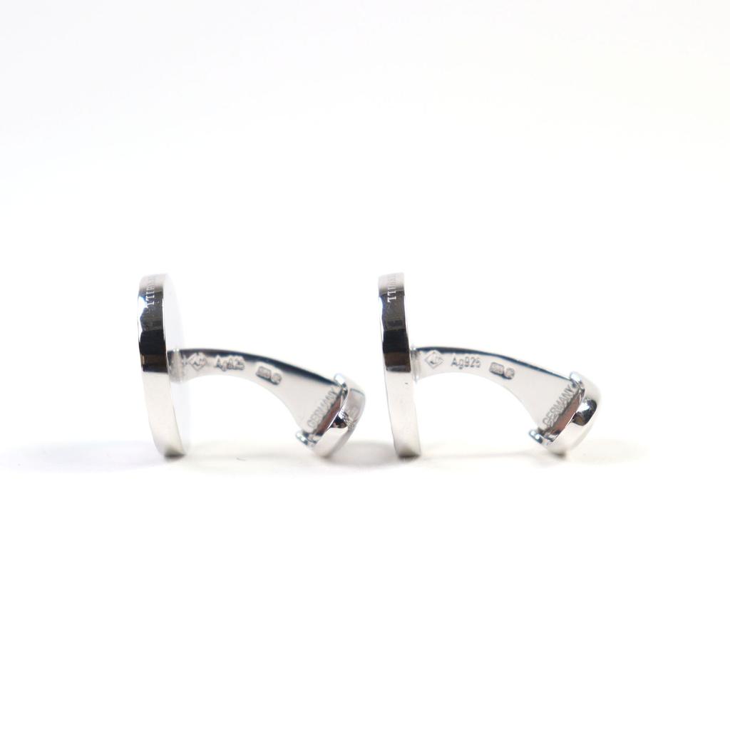 Dunhill Cufflinks Cufflinks Engraved Logo Round Shape AG925 Men JSB82D2H Used