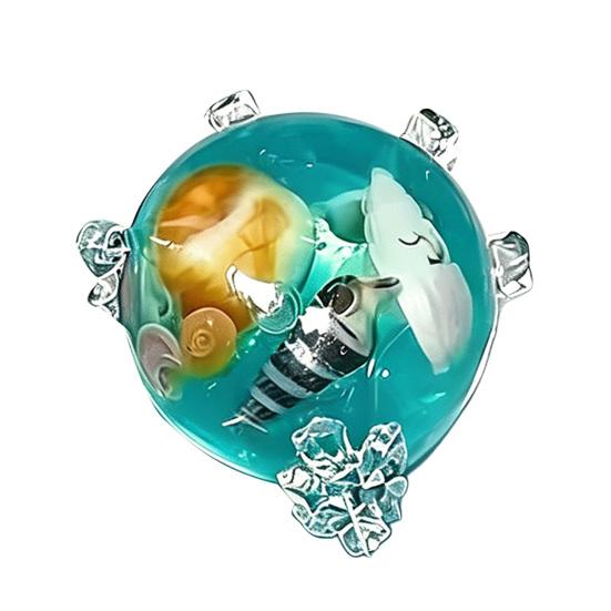 Ocean Seashells Stress Ball Anxiety Relief Clear Ball Squeeze Toy Home Office Workers Hand Relaxation Sensory Ball