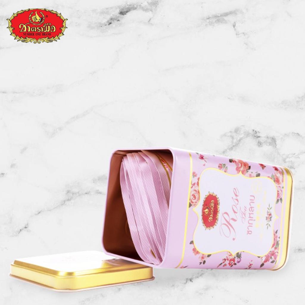 ChaTramue Rose Tea Original Sachet Packed In Can 10 Sachets - Thai