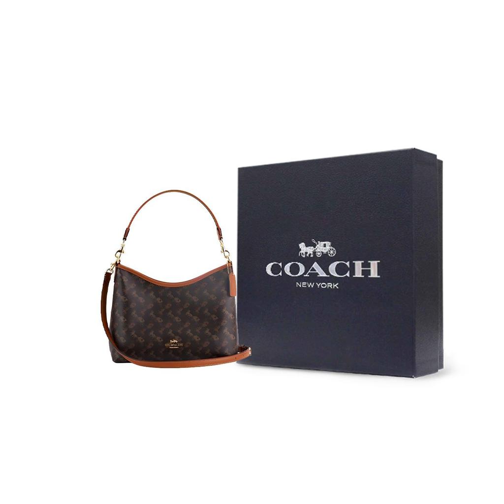 Coach Laurel 31 Classic Monogram Embossed Canvas Shoulder Bag Large Women shoulder bag Brown CBL85-IMS2K