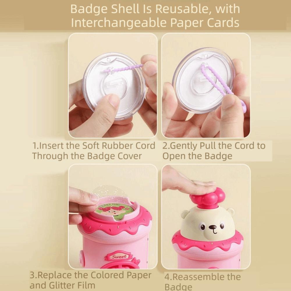 Reusable Badge Press Machine Manual Press Badge Press Machine Kit Art Handicraft