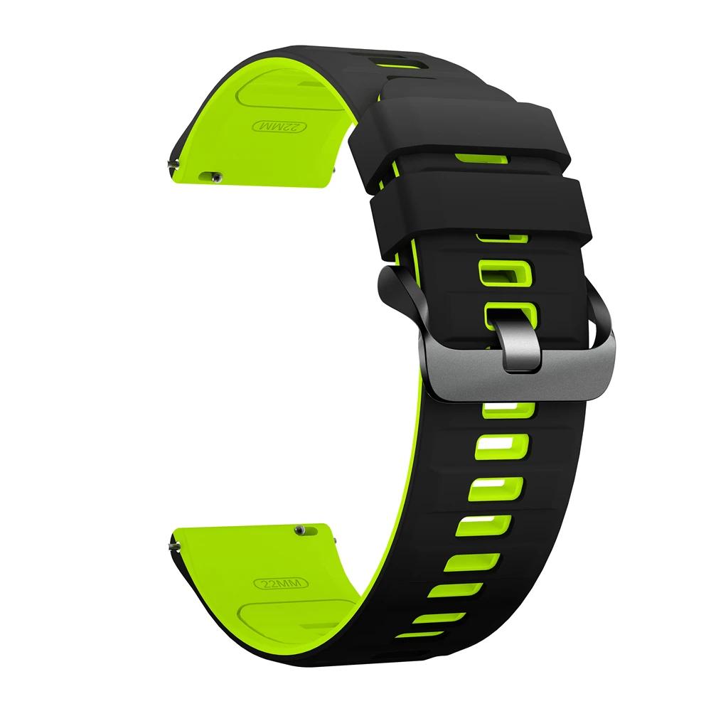 22 мм силиконовый ремешок для TicWatch GTH2 GTX GTW E2 S2 Sport, мягкий браслет для TicWatch Pro 3 Ultra GPS/LTE 2020, сменный ремешок