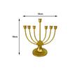 Table Je Candlestick Holder Wide Sturdy Base Hanukkah Decoration Menorah for Shelf Cabinet Fireplace Living Room Desk