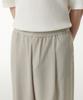 MUSINSA STANDARD Linen-Like One-Pleat Wide Elastic Pants [Light Beige]