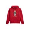 Polo Ralph Lauren SS22 мультяшный медведь принт капюшон длинный рукав пуловер толстовка мужская толстовка красный MNPOKNI16821852