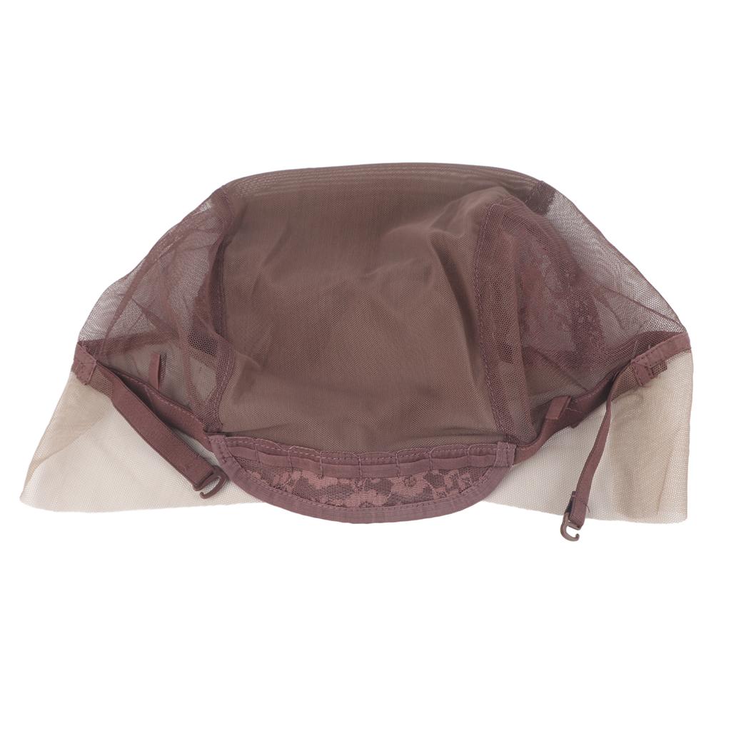 Wig Net Hairnet Lace Nylon Mesh U Part Adjustable Breathable Dark Brown for Performance