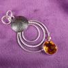 Citrine Pendant, 925 Solid Sterling Silver Gemstone Jewelry, Handmade Pendant, For Thanksgiving Gift