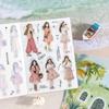 20 Sheets/pack Dual Material Self-Adhesive Sticker Book Cozy Journey Series Character Travel Theme Holiday Decoration