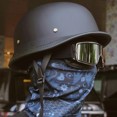 Мотоциклетный шлем для мужчин летом, ретро полушлем Harley для электромобиля, солдатский принц в немецком стиле, круизный автомобиль, на четыре сезона