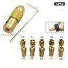 7/12Pcs Brass Collet Micro Drill Self-Tightening Drill Bit Tool Adapt 2-5Mm Bit
