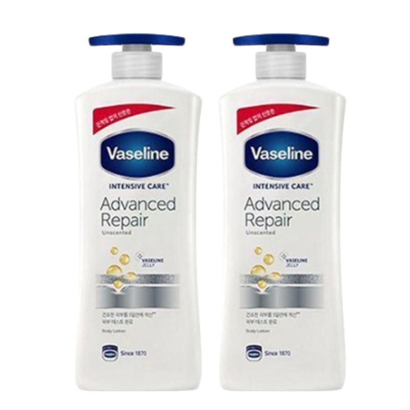 Vaseline Intensive Care Advanced Repair Body Lotion Fragrance Free 600ml x2