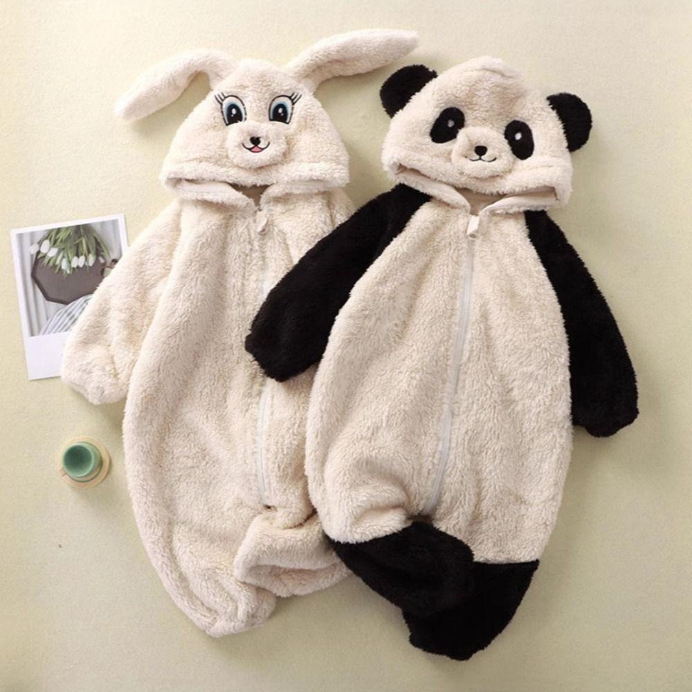 Panda Rabbit Pattern Baby Romper Pajamas 0-24months Toddler Outfit Boy Girl