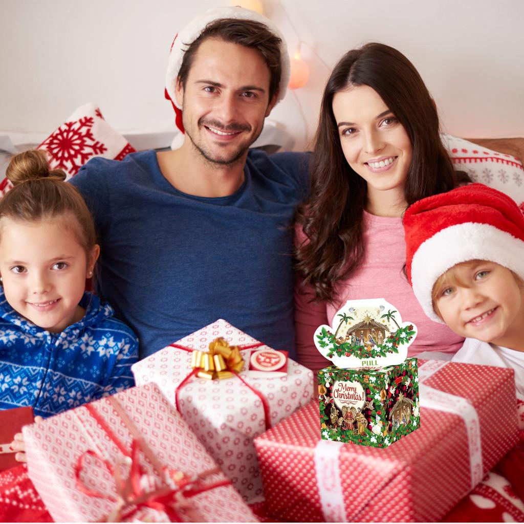 Jesus Christmas Party Decor Box With Paper Material For Festive Gift Giving