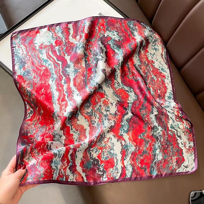Scarf Silk Bandana Women Square Scarves Wrap Kerchief Spring Fashion Luxury High Quality Headband Hijab Shawls