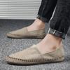 Summer Breathable Canvas Lazy One-Pedal Men Fisherman Versatile Casual Linen Shoes National Style Shoes Men