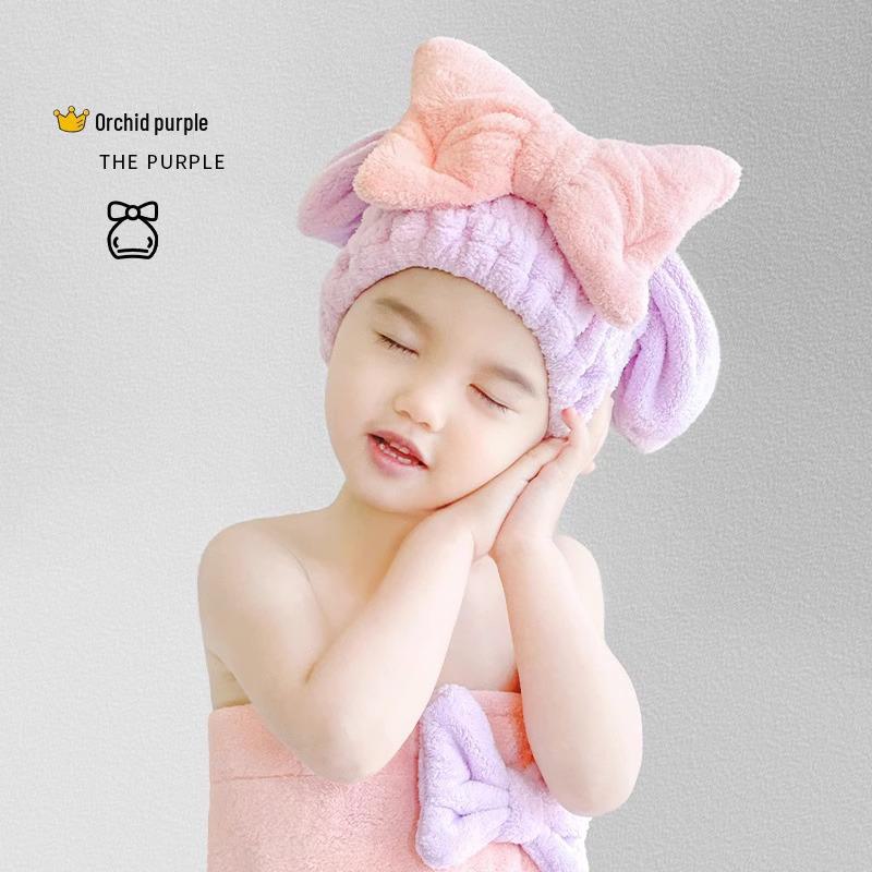 Очаровательная шапочка принцессы с бантом и быстросохнущая шапочка для душа для девочек