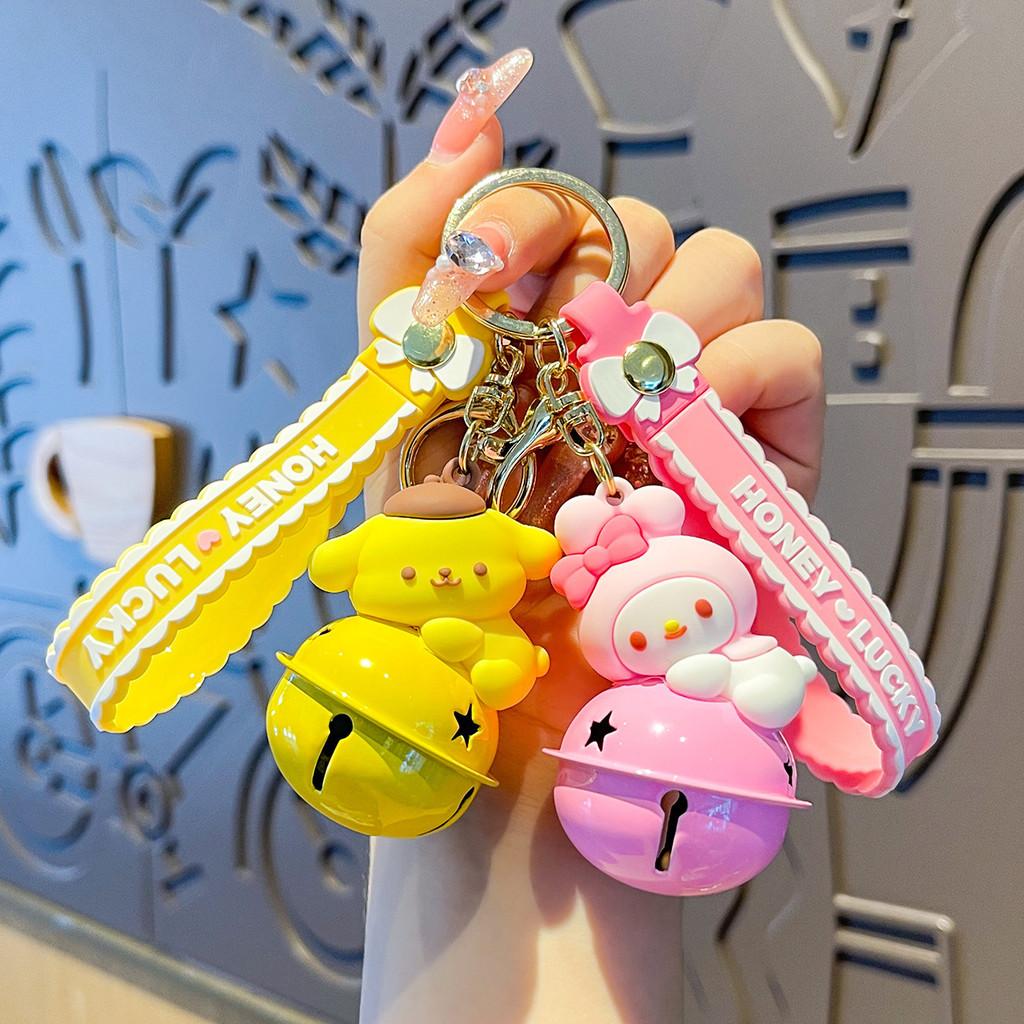 Kuromi My Melody Pompompuri Pochacco Cute Bell Doll Pendant Keychain For Giftgiving And Party Decor