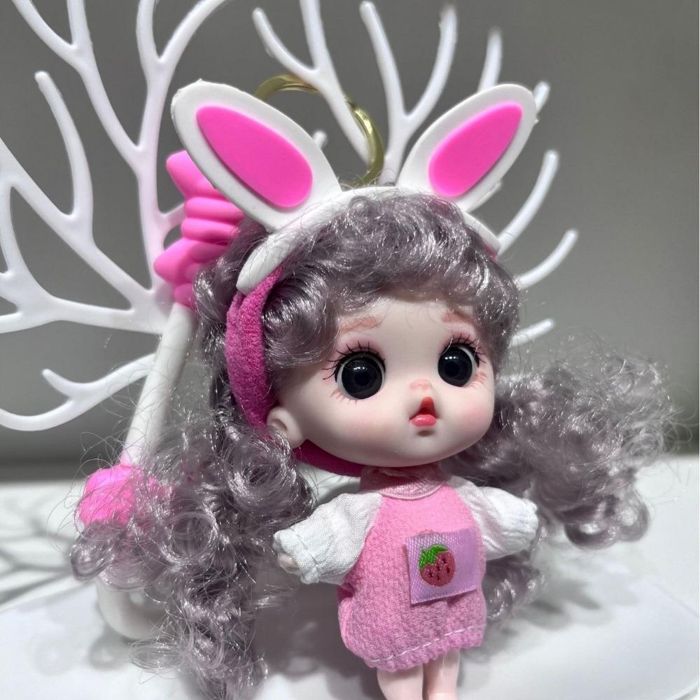 Мультяшный подвижный брелок для ключей в виде куклы принцессы Барби с глазами-звездочками, изысканный кулон для сумки, игрушка для девочки