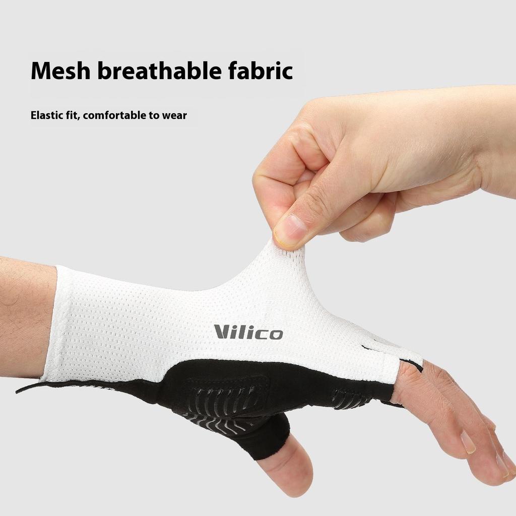 VILICO A0106 1 пара Размер M Уличные велосипедные перчатки для рыбалки Полупальцевые Амортизирующие Дышащие Велоперчатки