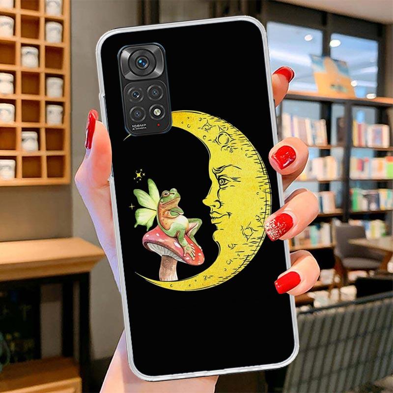 Коттеджкор Лягушка Гриб Кавайный Чехол для Телефона Для Xiaomi Redmi Note 15 14 13 12 11 10 Pro Plus 14S 12S 11S 11T 11E 10S Мягкий