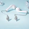 1 Pair Stainless Steel Anti-Lost Earphone Holder Clip Earrings For Airpods 1 & 2 & Pro 3 Wireless Earrings Jewerly