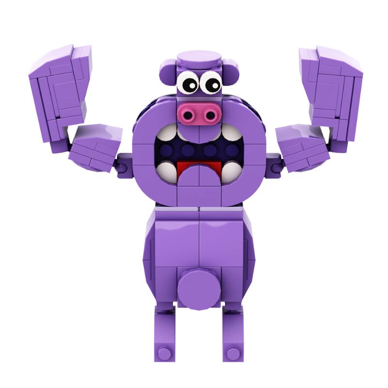 Gobricks Garten Of Banban Bricks Game Green Headed Monster Flamingo MOC Model Building Blocks Children's Educationa Gifts