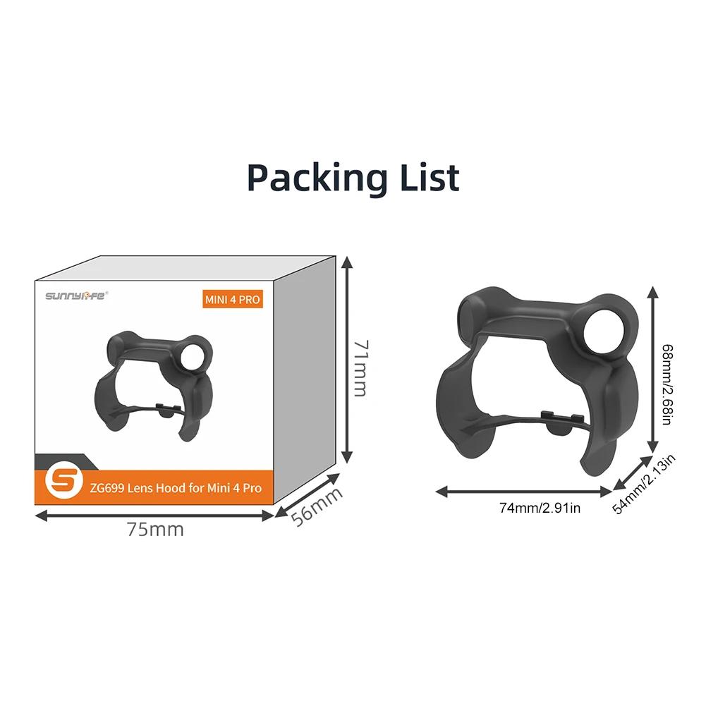 Крышка объектива для дрона DJI Mini 4 Pro, бленда объектива подвеса, защита камеры от царапин, солнцезащитный козырек, защитная крышка объектива для DJI Mini 4 Pro