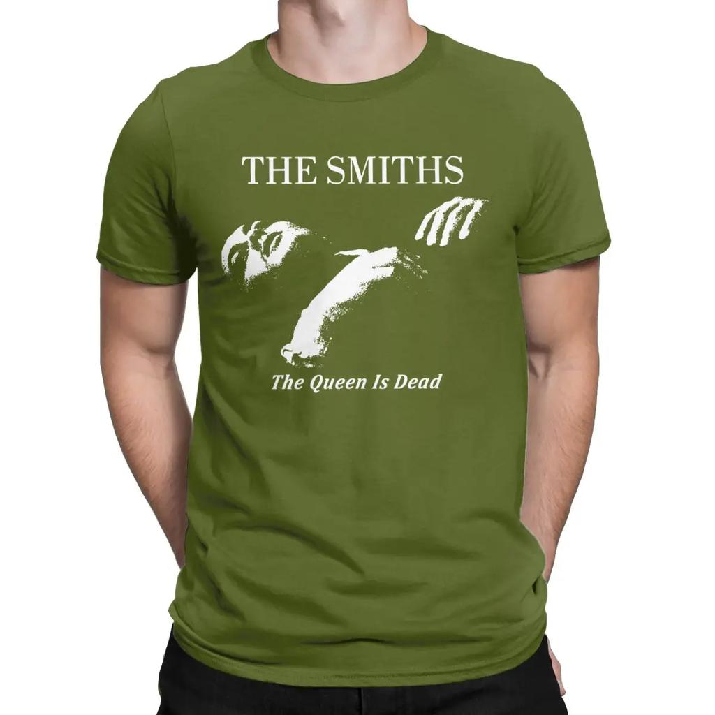 The Smiths The Queen Is Dead T-Shirt for Men 1980's Indie Morrissey Cotton Tee Shirt O Neck Short Sleeve T Shirts Adult Clothing