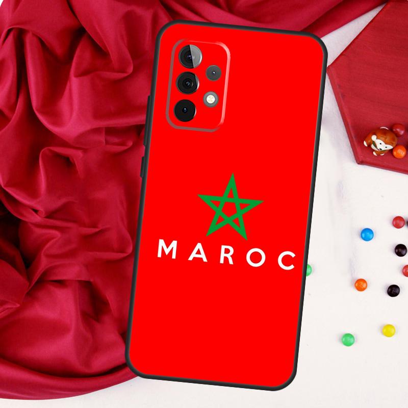 Morocco Flag Coat Of Arms For Samsung Galaxy A52 A32 A22 A54 A14 A16 A26 A36 A56 A55 A35 A05 A06 A15 A53 A33 A13 Case