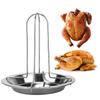 Chicken Roaster Rack Roasting Grill Stand Grilled Chicken Plate Non-stick Carbon Steel