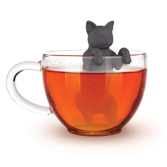 Инновационный диффузор для чая с точными отверстиями, очаровательное легкое чистое ситечко для чая для кошек
