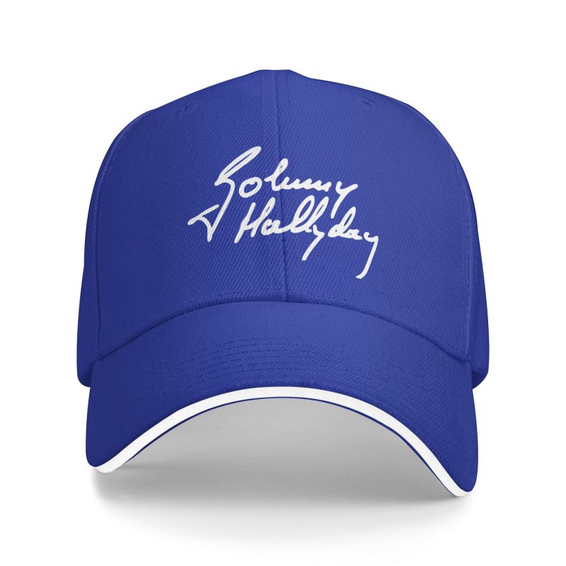 Custom French Rock Legend Johnny Hallyday Baseball Cap for Unisex Women Breathable Dad Hat Streetwear