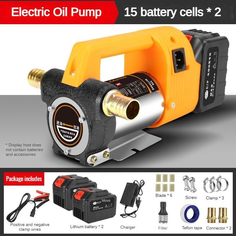 24V Lithium Battery Electric Oil Pump Rechargeable Self-priming Pump Household Diesel Pump Refueling Machine