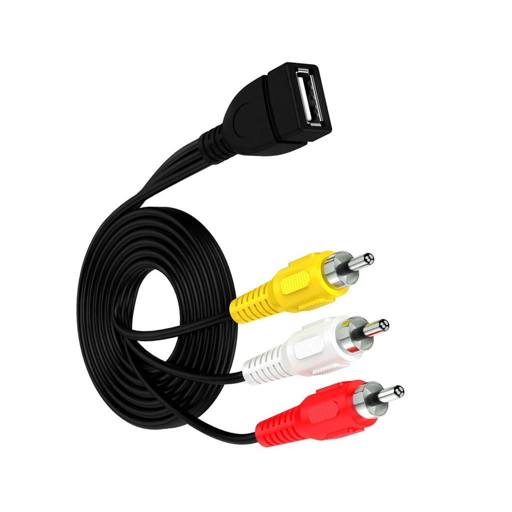 USB A female на 3 RCA male Карта захвата аудио и видео Адаптер-кабель композитный аудио и видео для ТВ Адаптер аудио и видео Кабель
