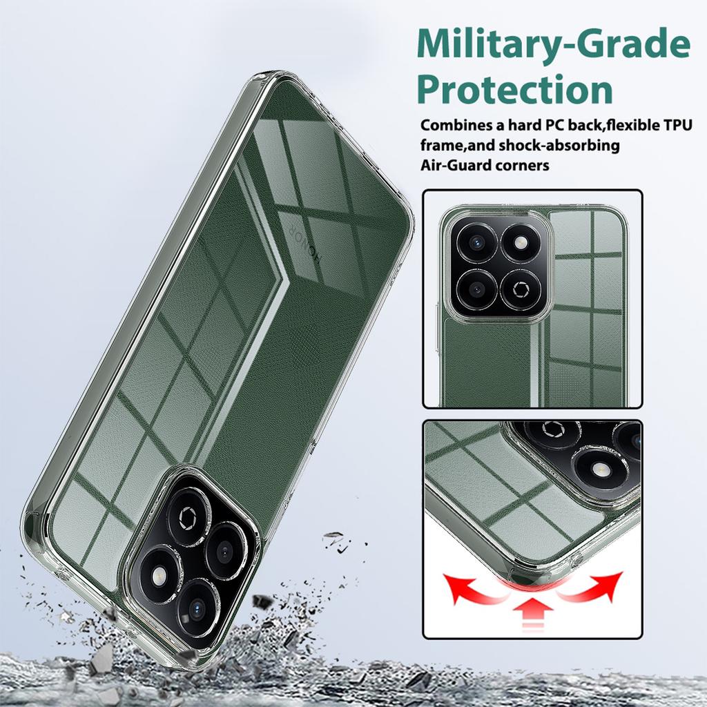 Прозрачный чехол для телефона Honor X6c 4G, противоударная задняя крышка из ТПУ+Акрила