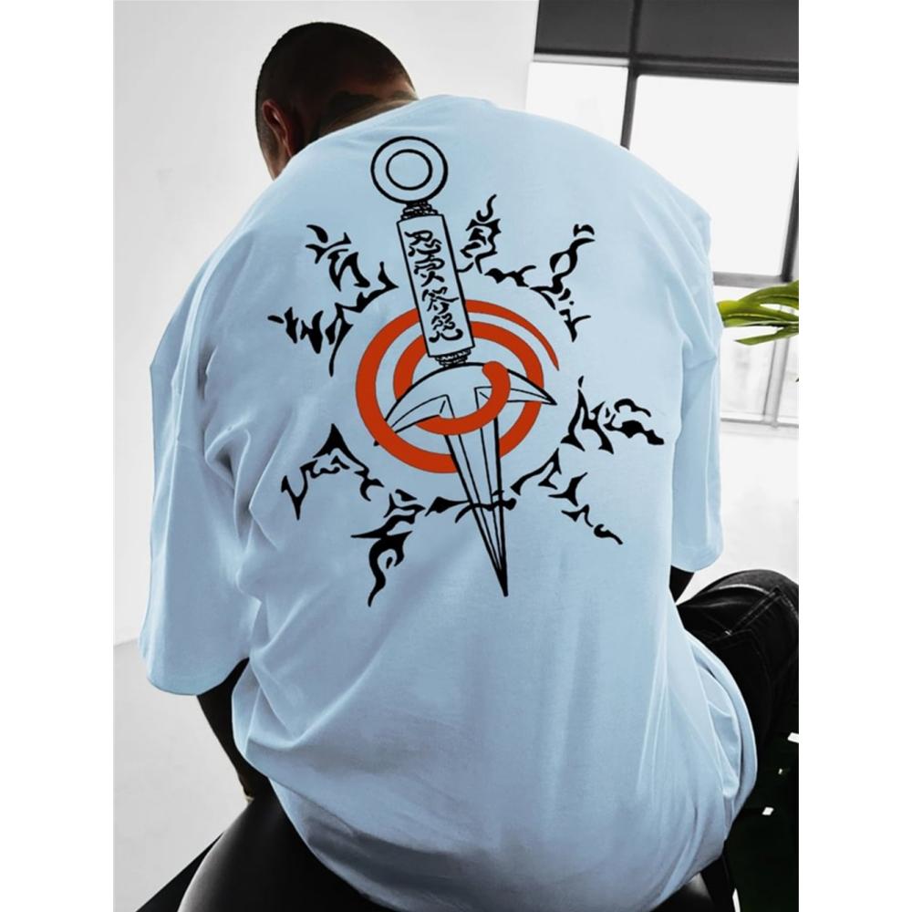 Summer Anime High Street Oversize T Shirt 3d Print Men's T-Shirt Hip Pop Short Sleeved Retro Street T Shirt For Men