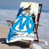 Beach Towel with Marseille Pattern - soft,absorbent,machine washable Lightweight&Modern,swimming,Travel Essentials