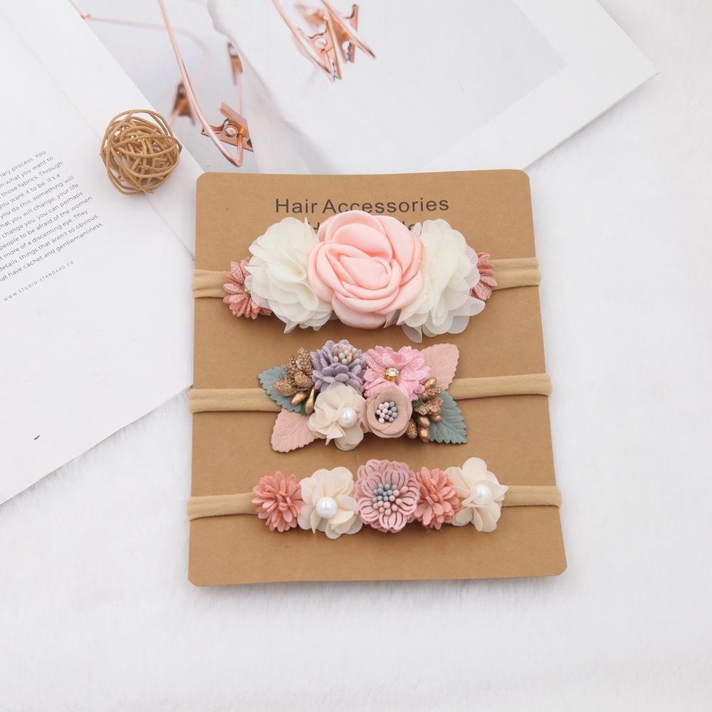 Best-Selling Nylon Headbands Set for Girls  - Soft & Skin-Friendly, DIY Floral Accessories for Versatile Princess Hairstyles