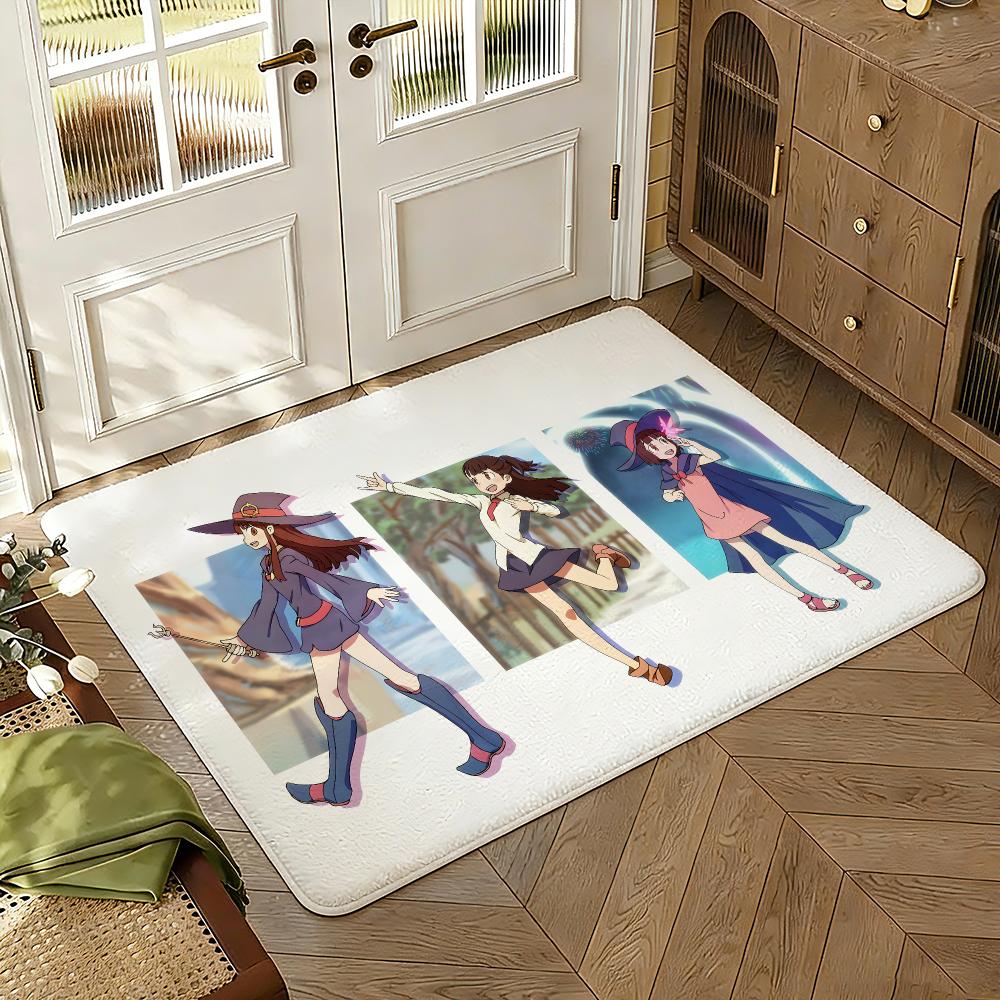 Little Witch Academia Floor Mat Soft Thickened Absorbent Non-Slip Bedroom Living Room Door Mat Home Decor Flannel Rugs