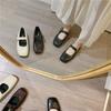 One-word Buckle Soft Surface Soft Sole Gentle Mary Jane Shoes Low Heel Square Head Single Shoes Women's Spring and Autumn New Models